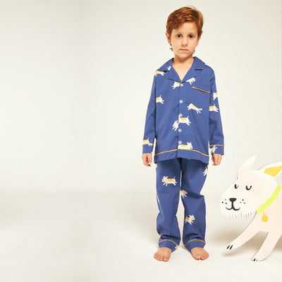 Pijama para Niño en algodón 100% de pantalón y manga larga. Conoce las pijamas para niños ahora en Rainbow Riders. Envíos a todo Colombia.